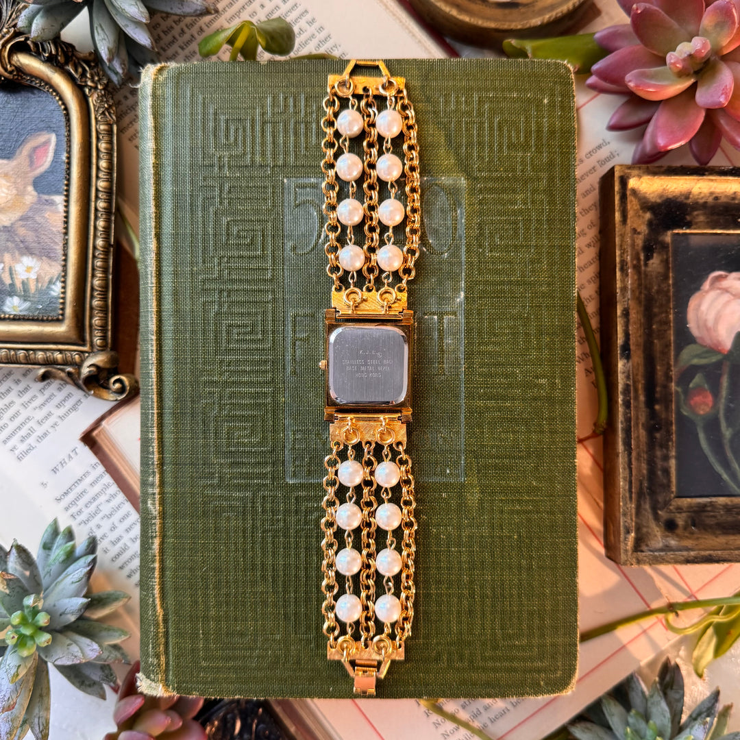 Gold Pearl Watch