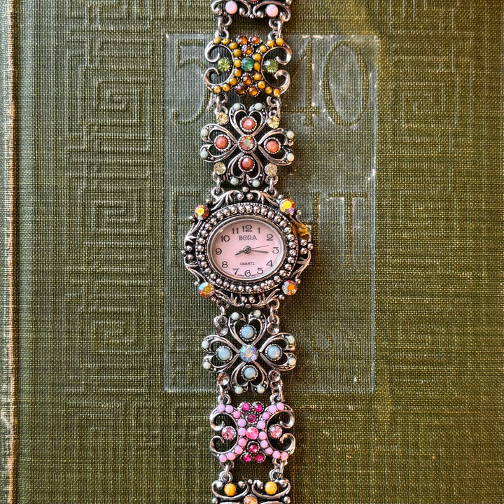 Silver Multicolored Watch