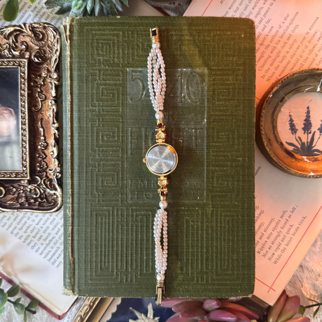 Rare Gold Pearl & Rose Watch