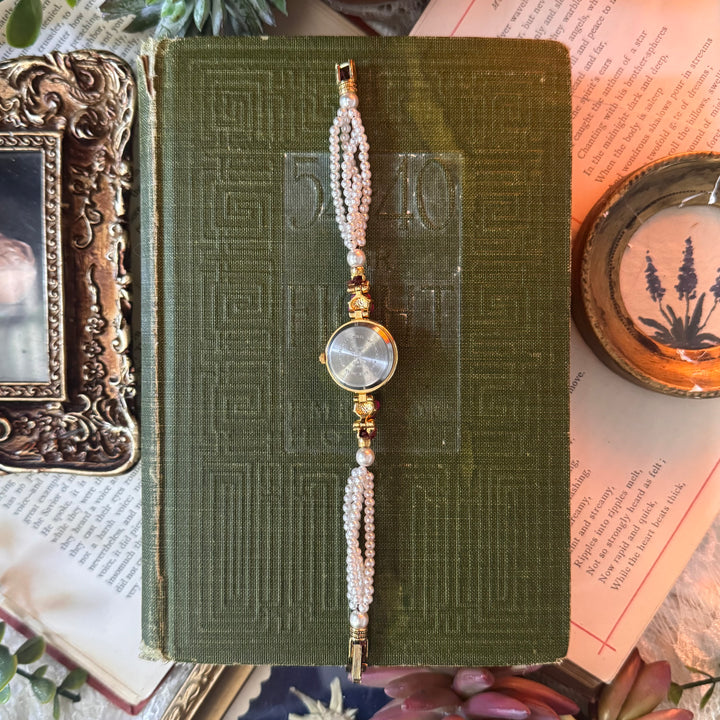 Rare Gold Pearl & Rose Watch