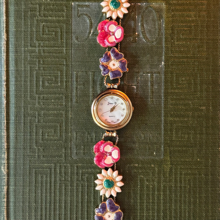 Rare Gold Flower Charm Watch