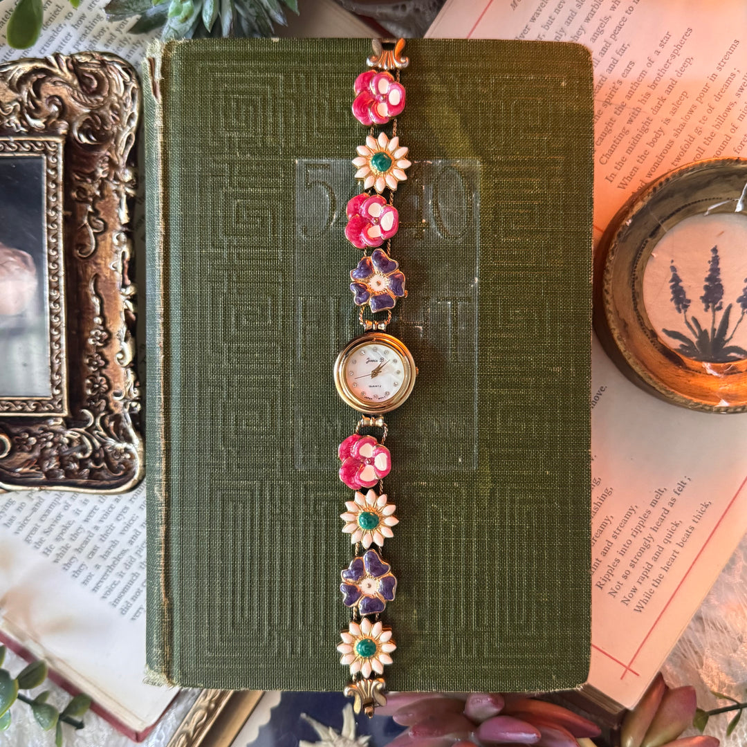 Rare Gold Flower Charm Watch