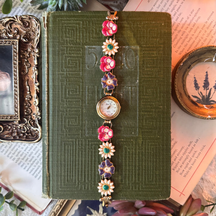 Rare Gold Flower Charm Watch
