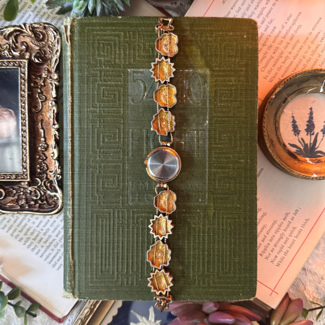 Rare Gold Flower Charm Watch