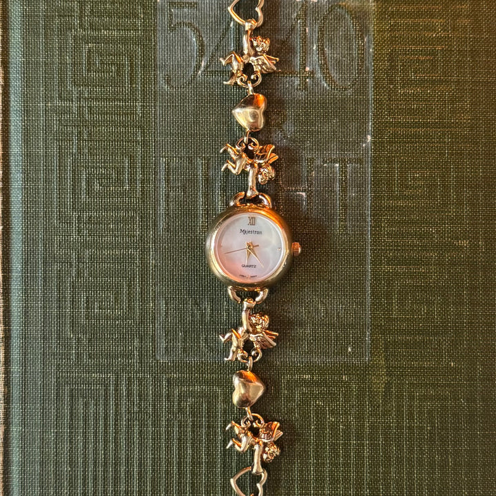 Rare Gold & Heart Charm Watch