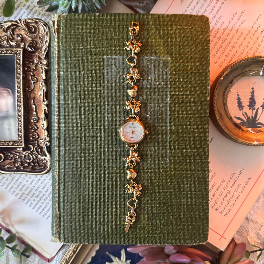 Rare Gold & Heart Charm Watch