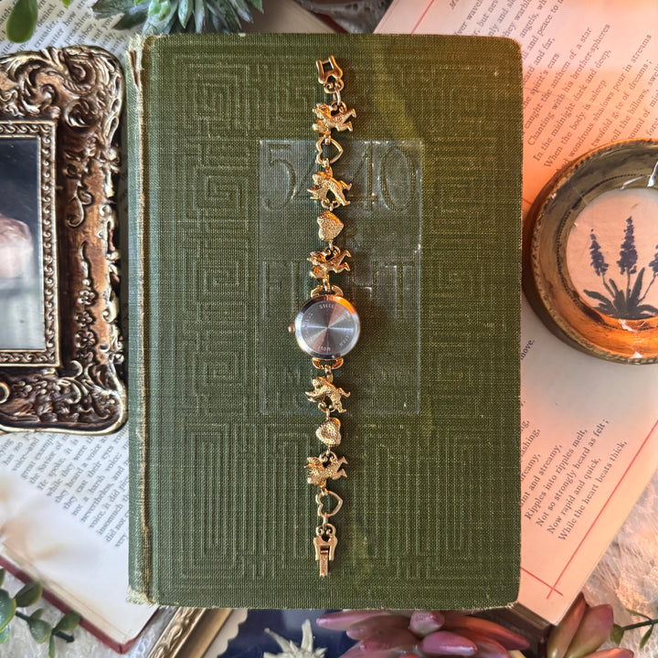 Rare Gold & Heart Charm Watch