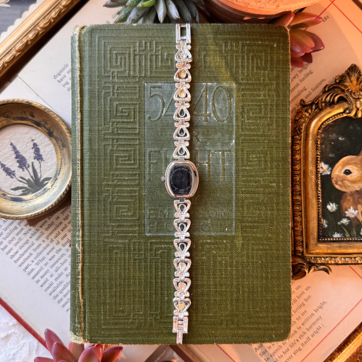 Silver Watch with Genuine Gemstones