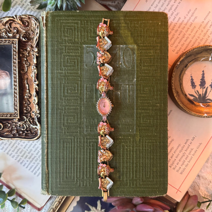 Repurposed Two Tone Bird House Charm Watch