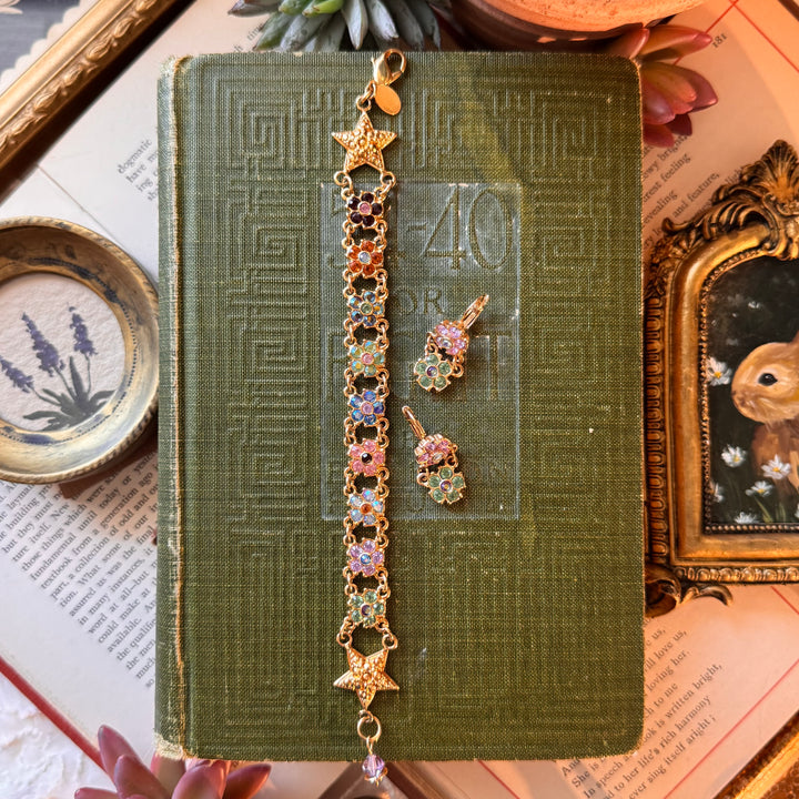 Rare Gold Kirks Folly Bracelet & Earrings