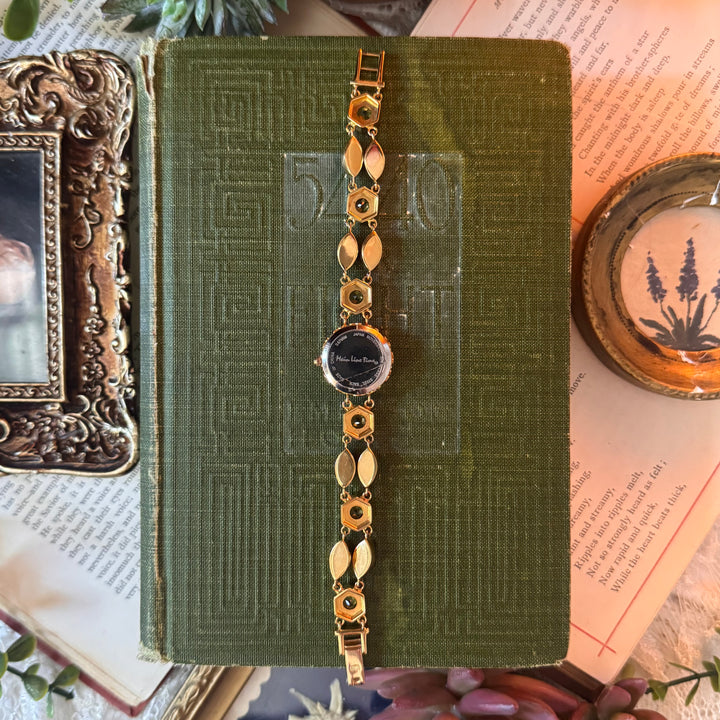 Gold Jade & Peridot Gemstone Watch