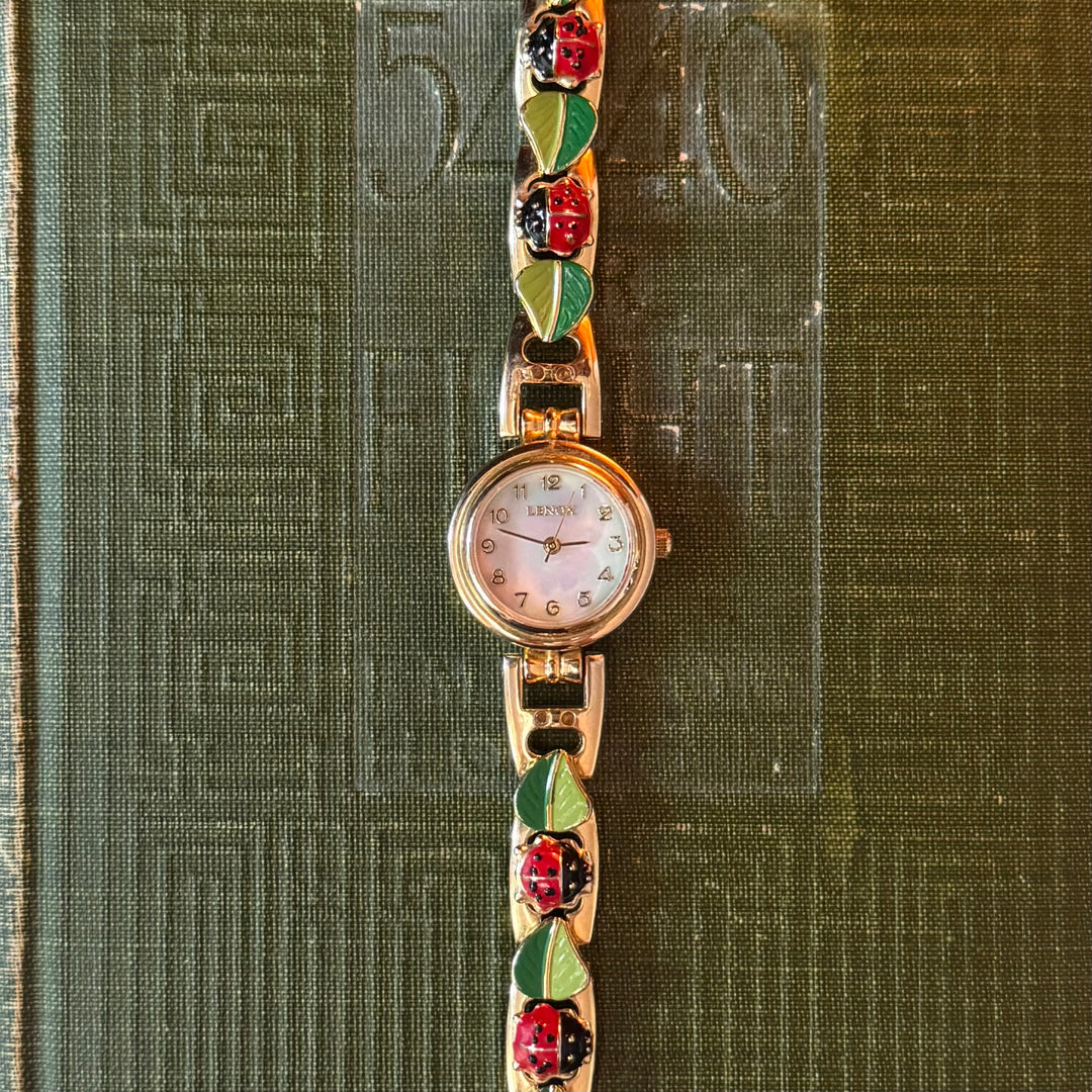 Rare Gold Lady Bug Watch