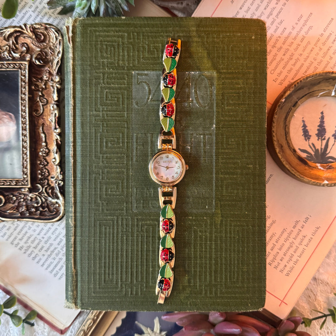 Rare Gold Lady Bug Watch