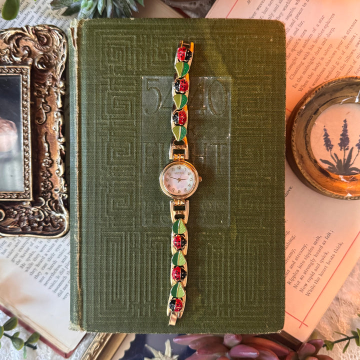 Rare Gold Lady Bug Watch