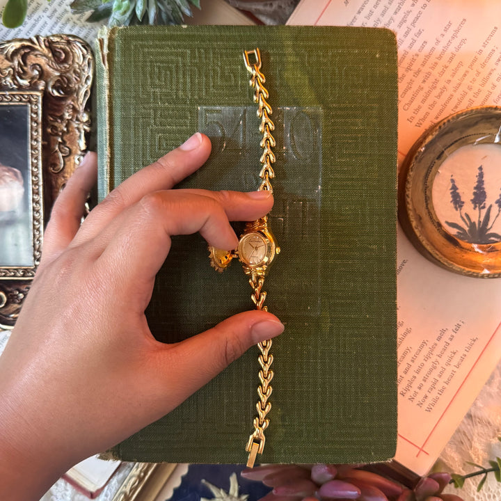 Gold Sunflower Peekaboo Watch