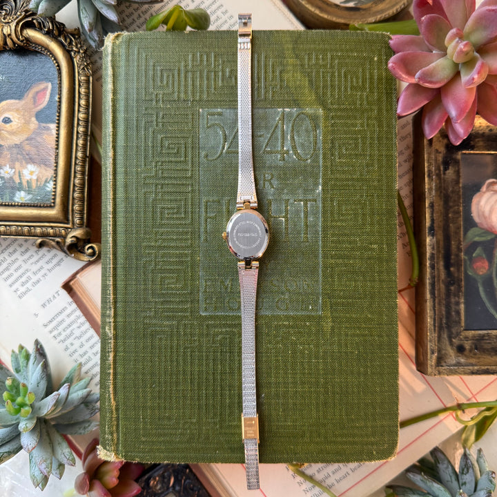 Gold Cross Watch with Rhinestones