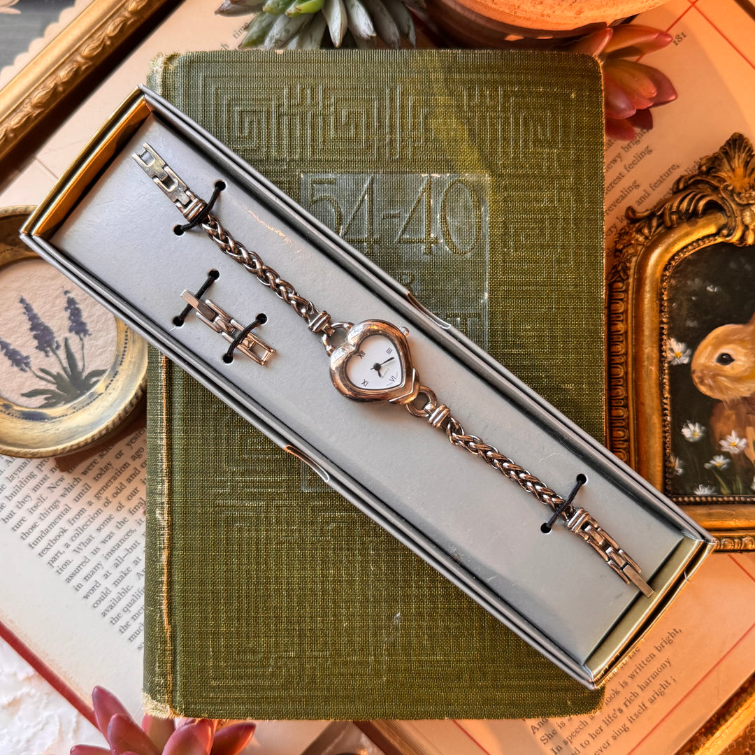 Silver Heart Watch