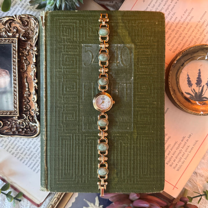 Gold Jade Watch