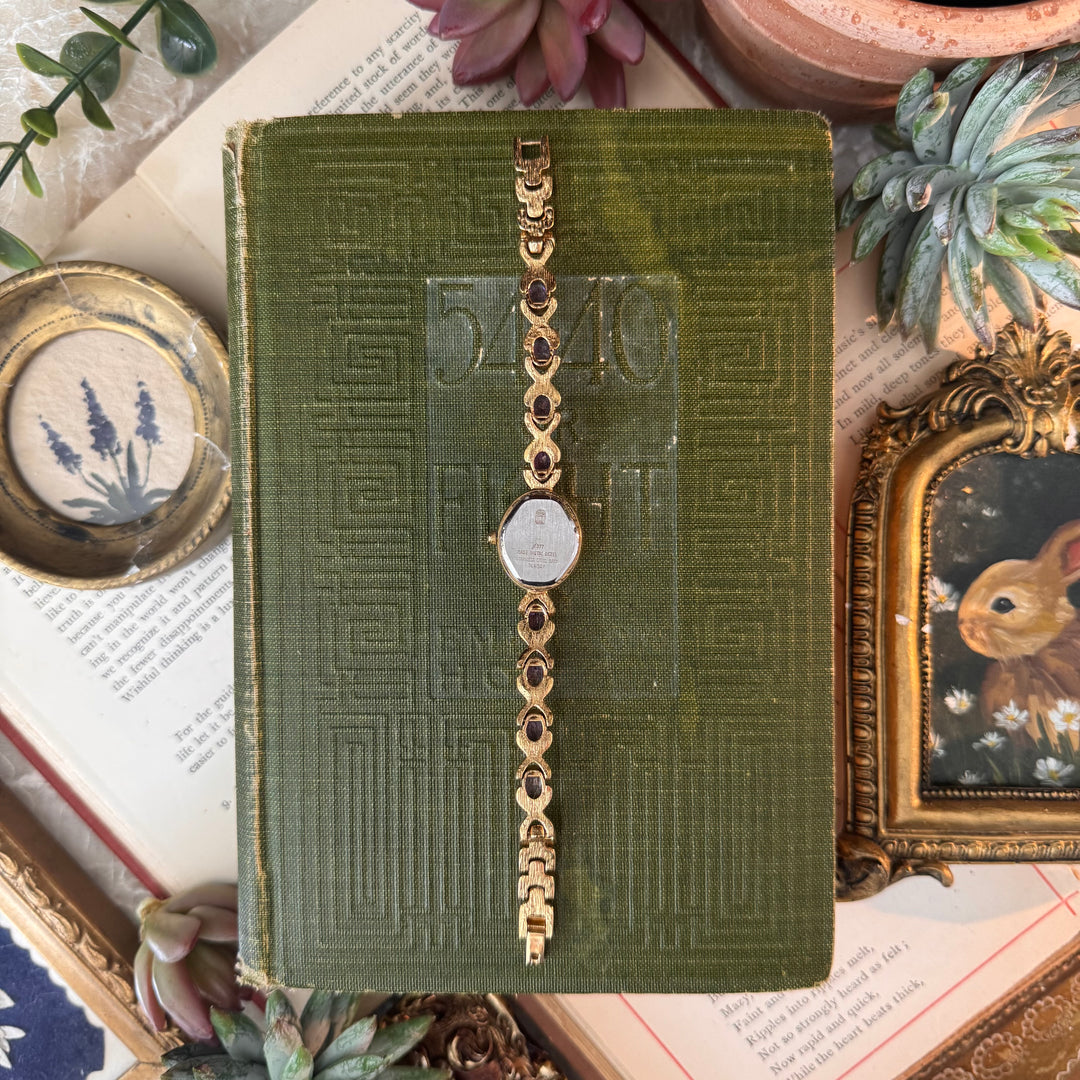 Gold Jules Jurgensen Watch with Genuine Gemstones