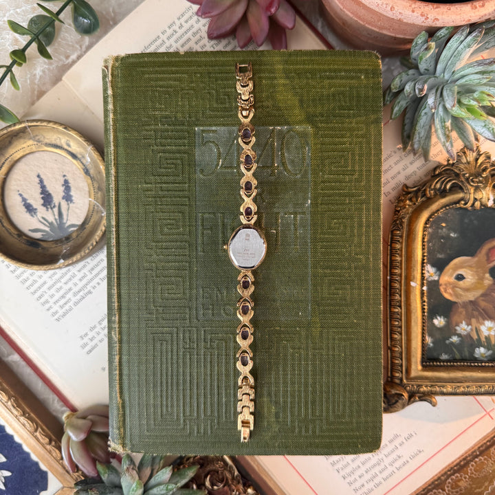 Gold Jules Jurgensen Watch with Genuine Gemstones