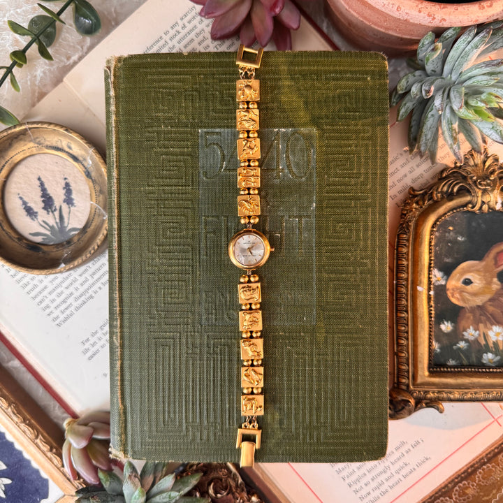Gold Zodiac Sign Charm Watch