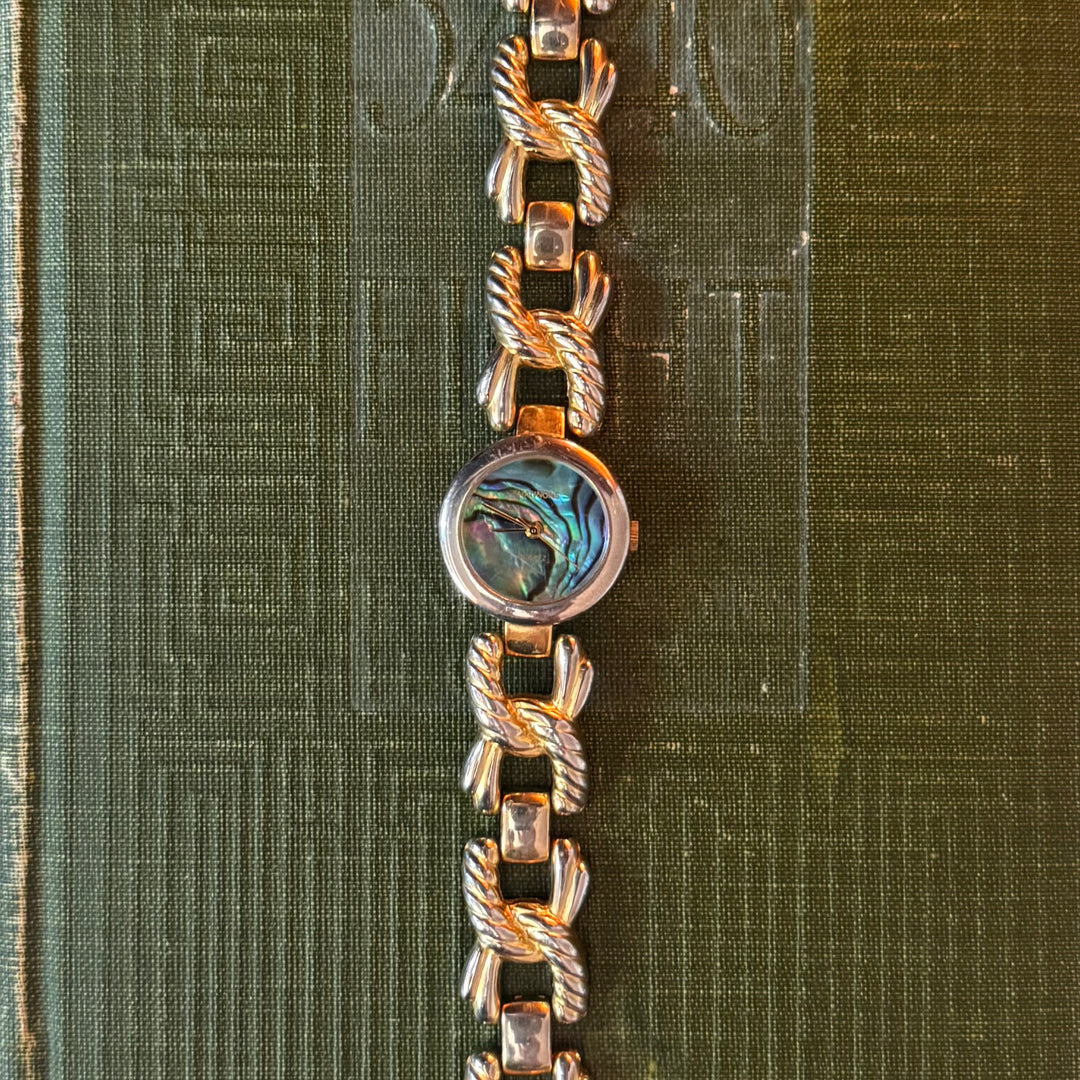 Gold Watch with Abalone Face