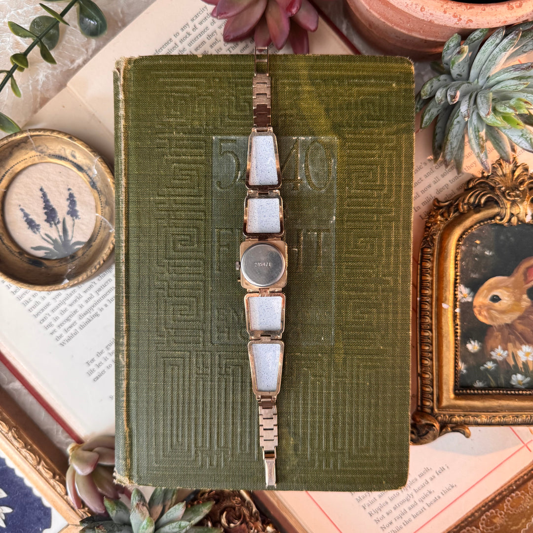 Rare Gold Hand Painted Enamel Watch