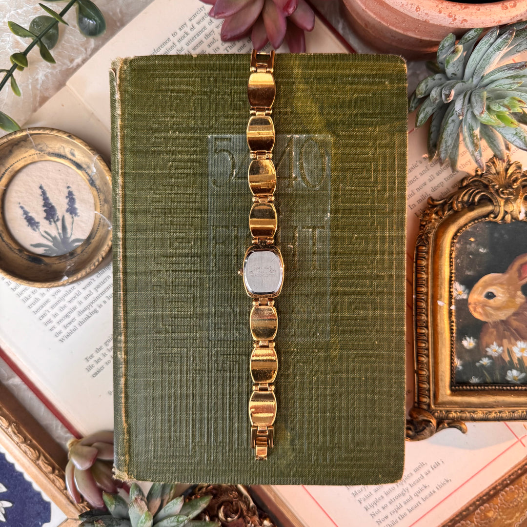Gold Watch with Cabochon Stones