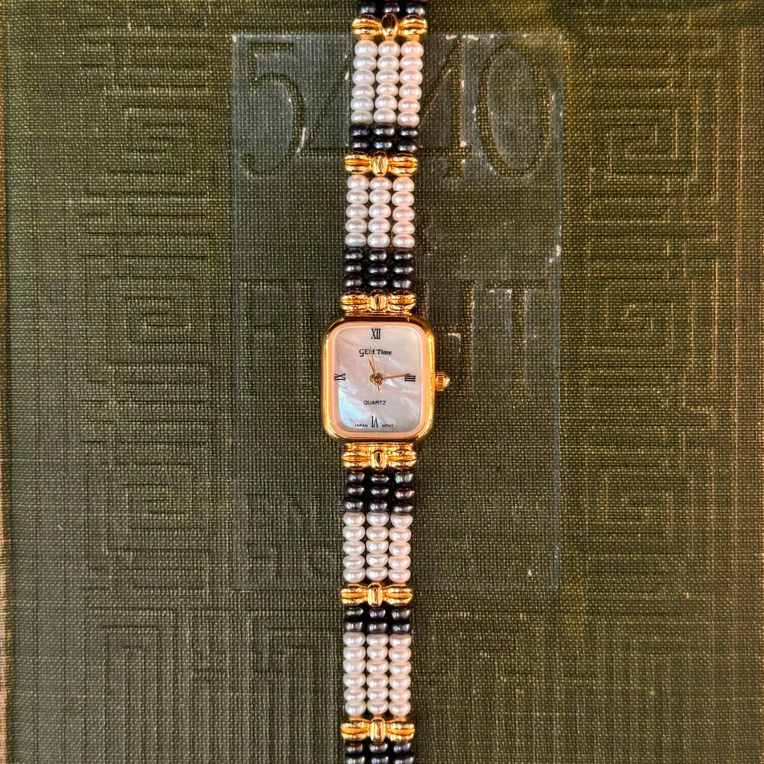 Gold Beaded Watch