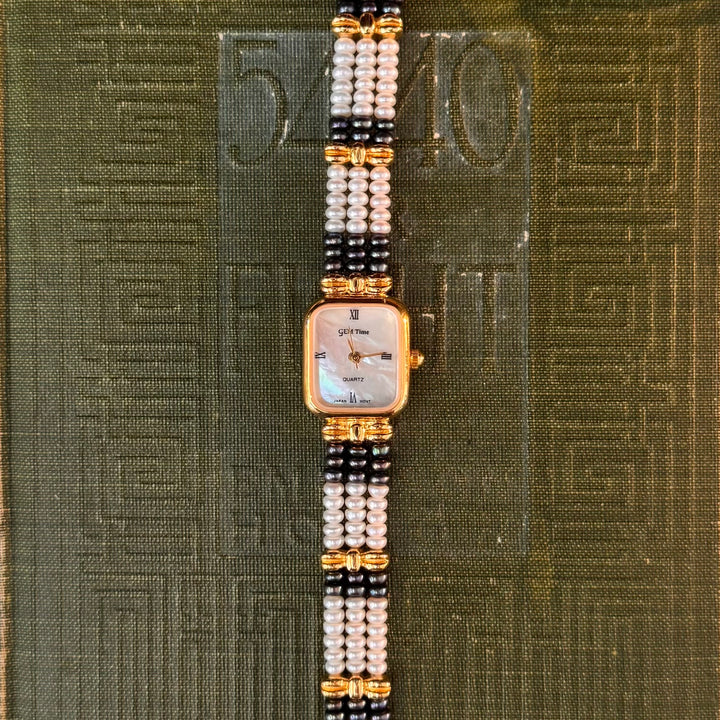 Gold Beaded Watch