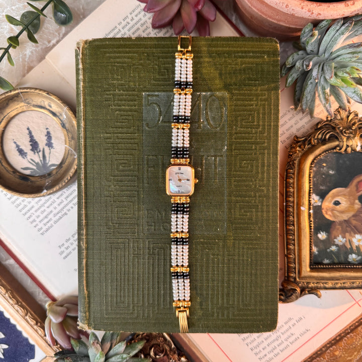 Gold Beaded Watch