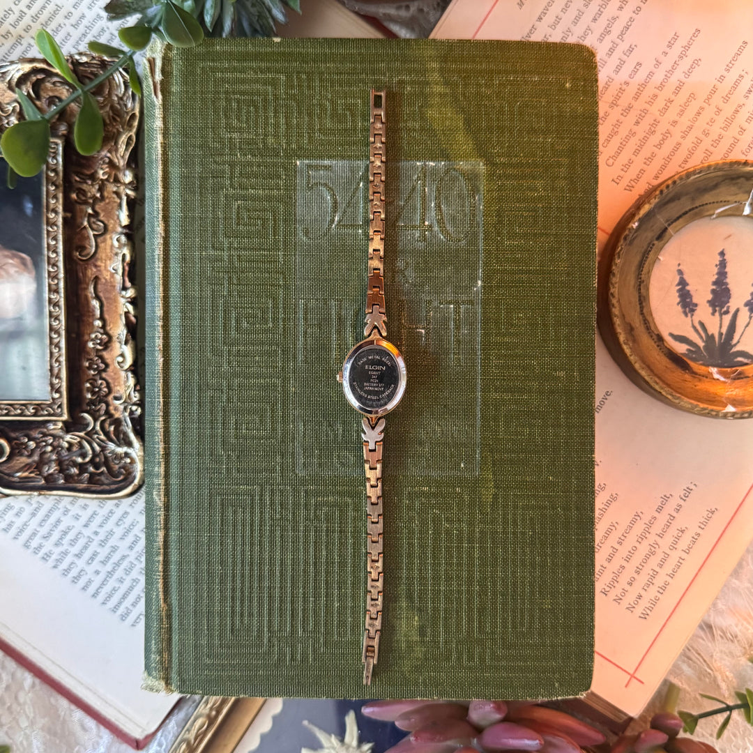 Gold Watch with Genuine Ruby Stones