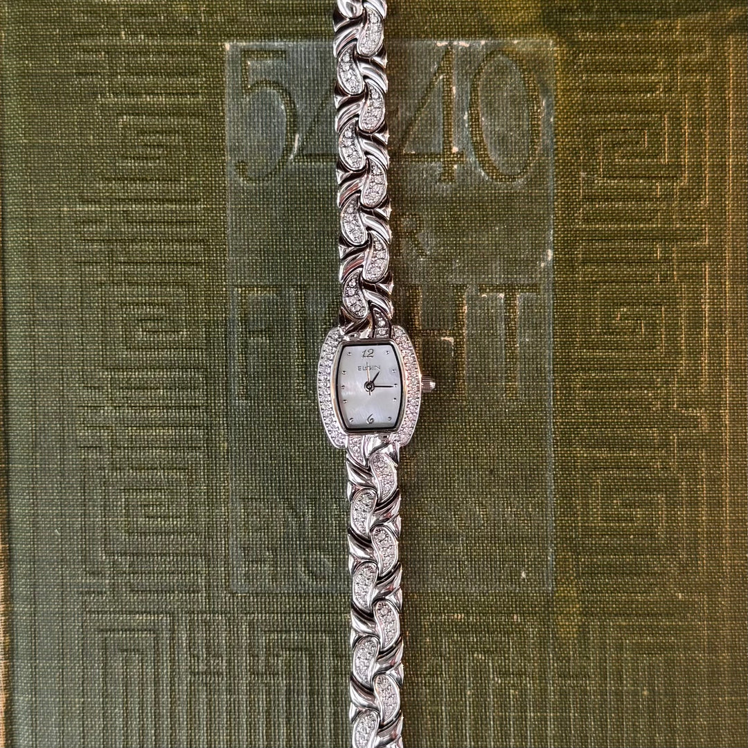 Silver Watch with Rhinestones