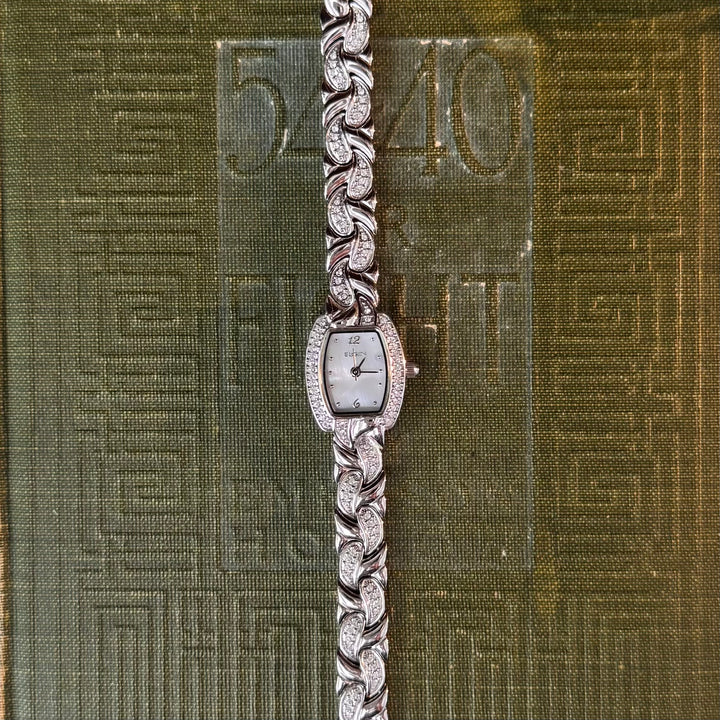 Silver Watch with Rhinestones