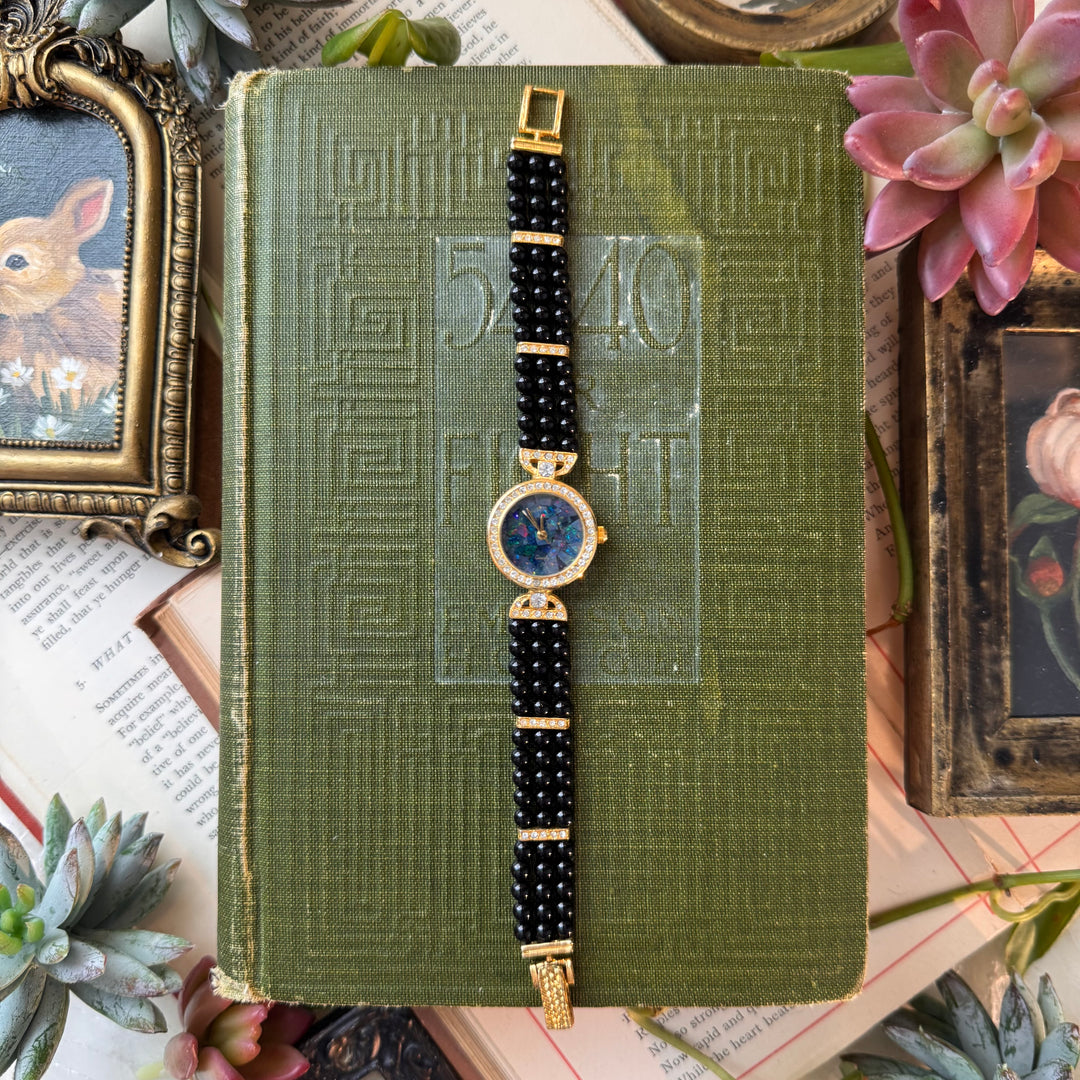 Gold Beaded Watch