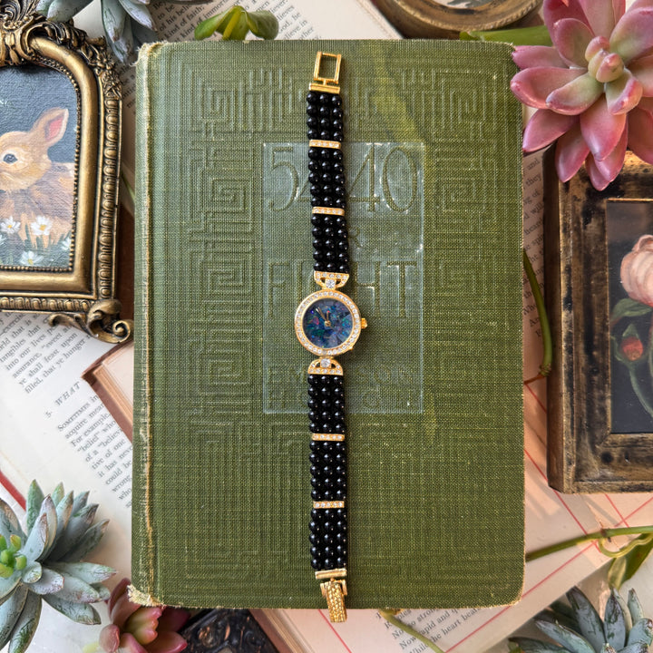 Gold Beaded Watch