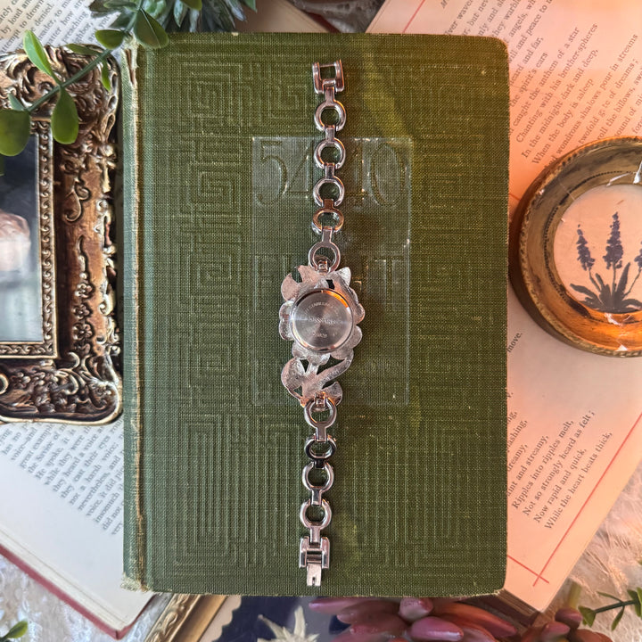 Silver Floral Watch