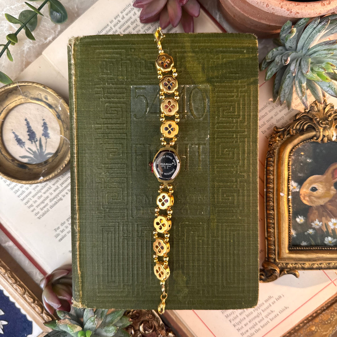 Gold Handmade Beaded Watch