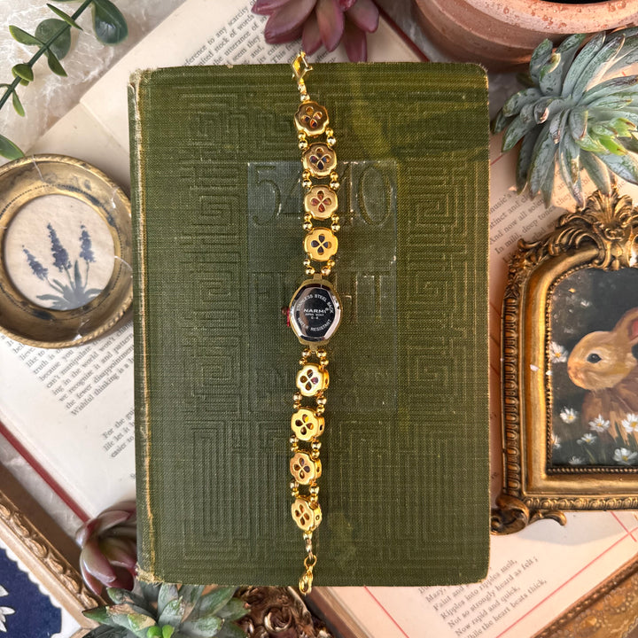 Gold Handmade Beaded Watch