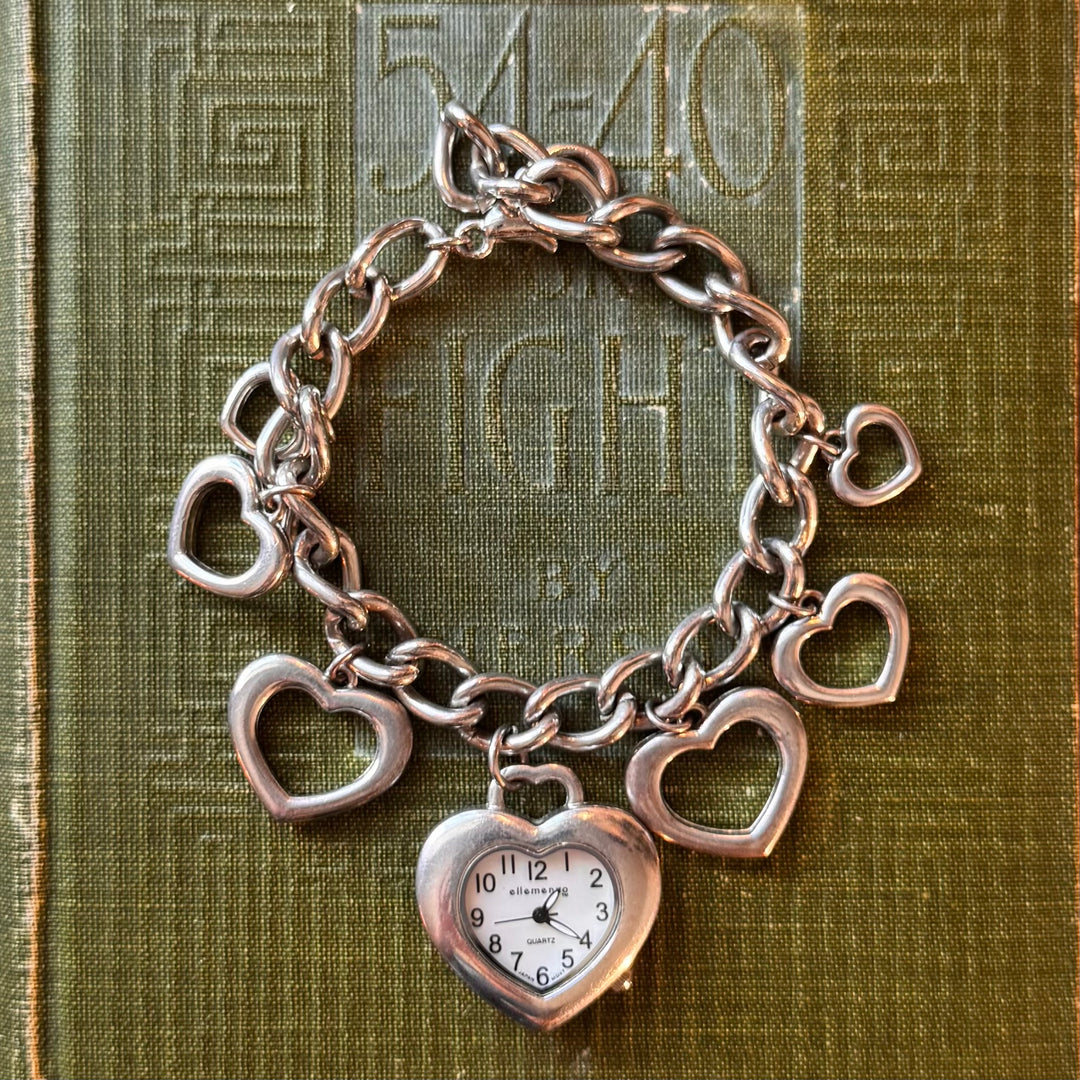 Silver Heart Charm Watch