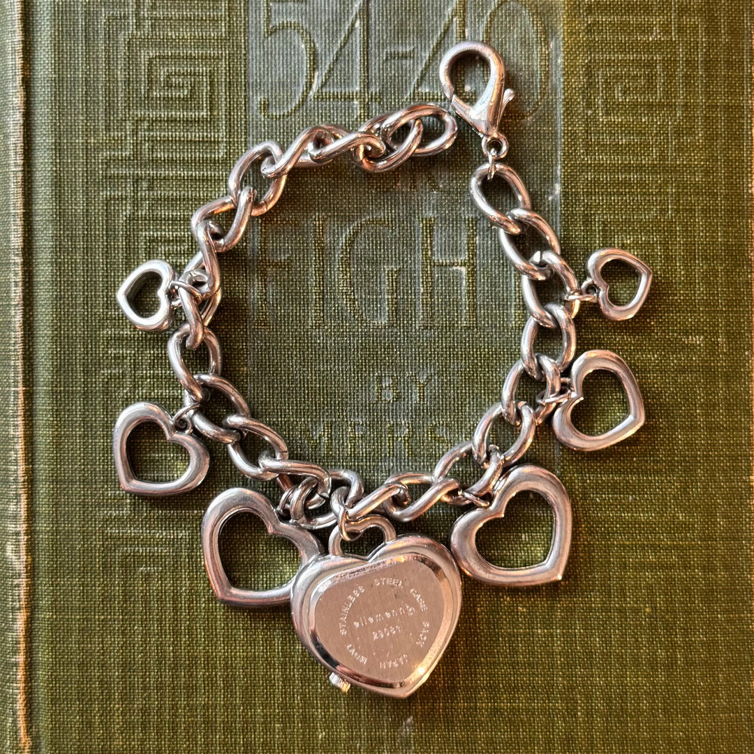 Silver Heart Charm Watch