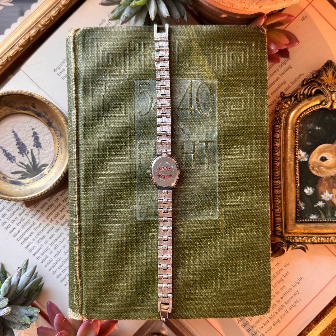 Silver Watch with Rhinestones