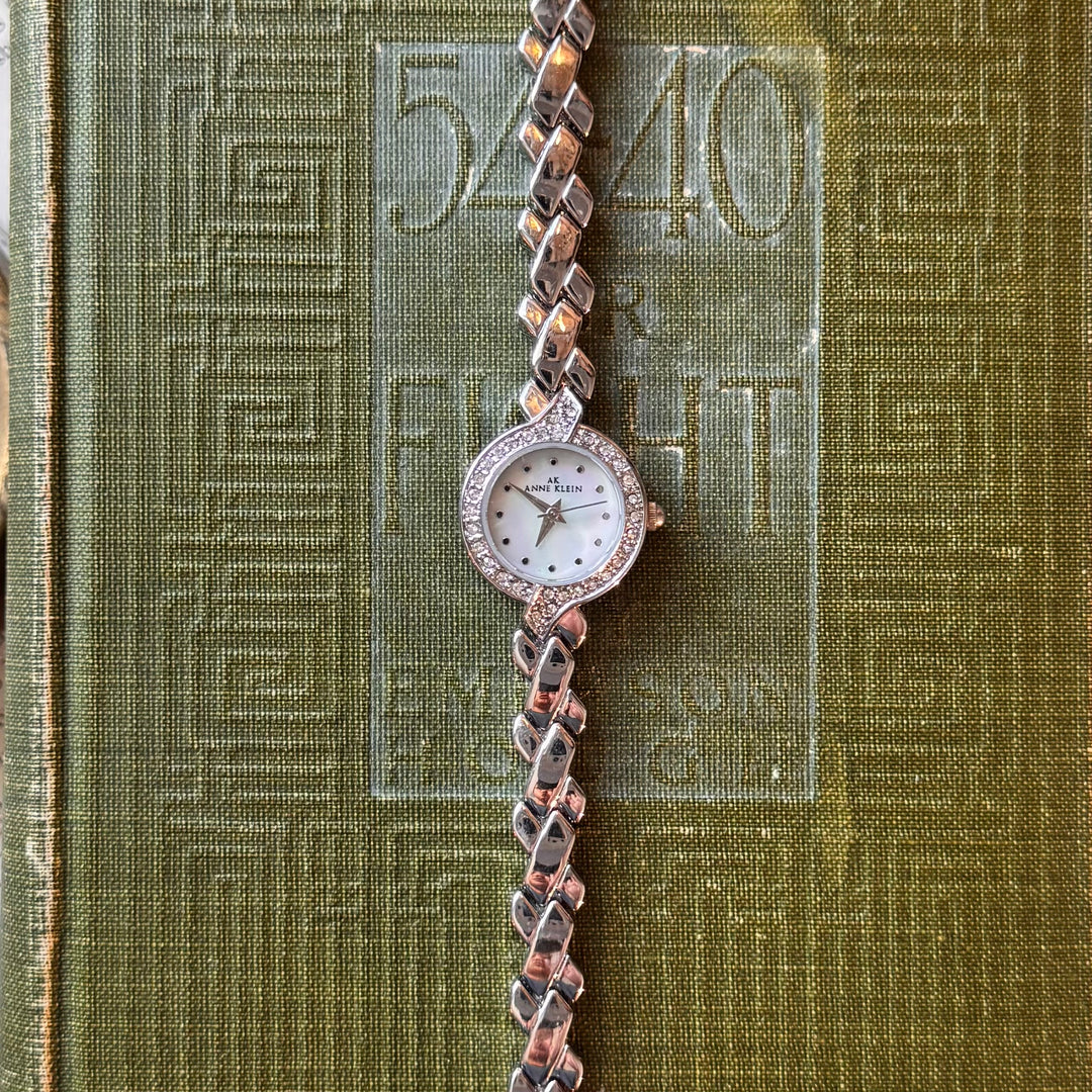 Silver Watch with Rhinestones