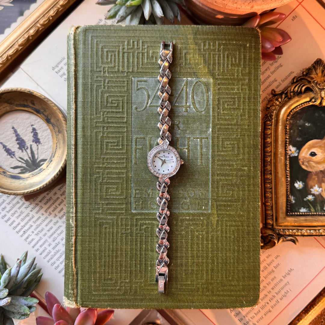 Silver Watch with Rhinestones