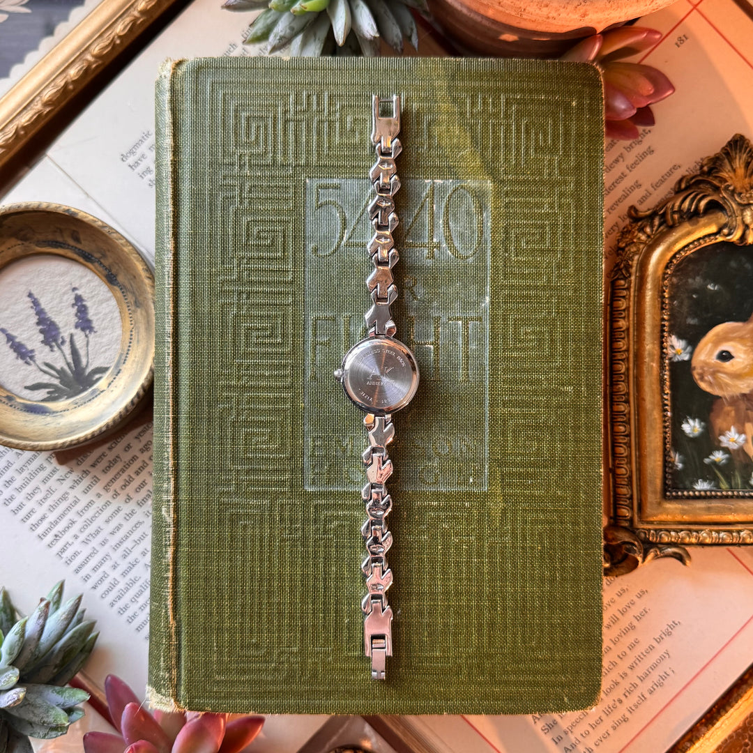 Silver Watch with Rhinestones