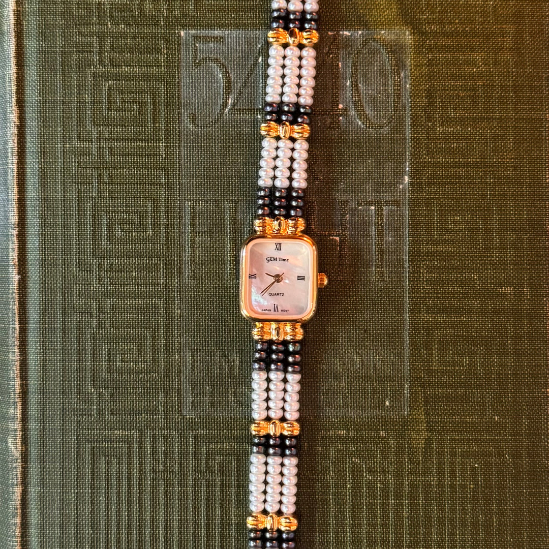 Gold Beaded Watch
