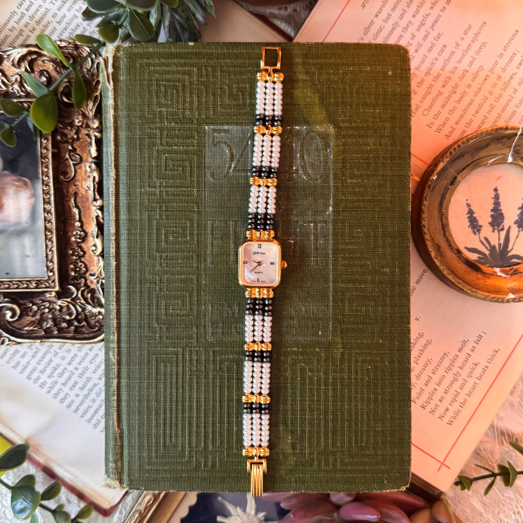 Gold Beaded Watch