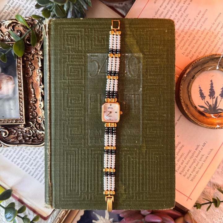 Gold Beaded Watch