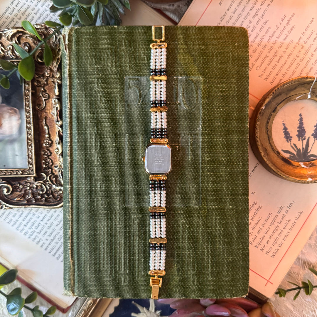 Gold Beaded Watch
