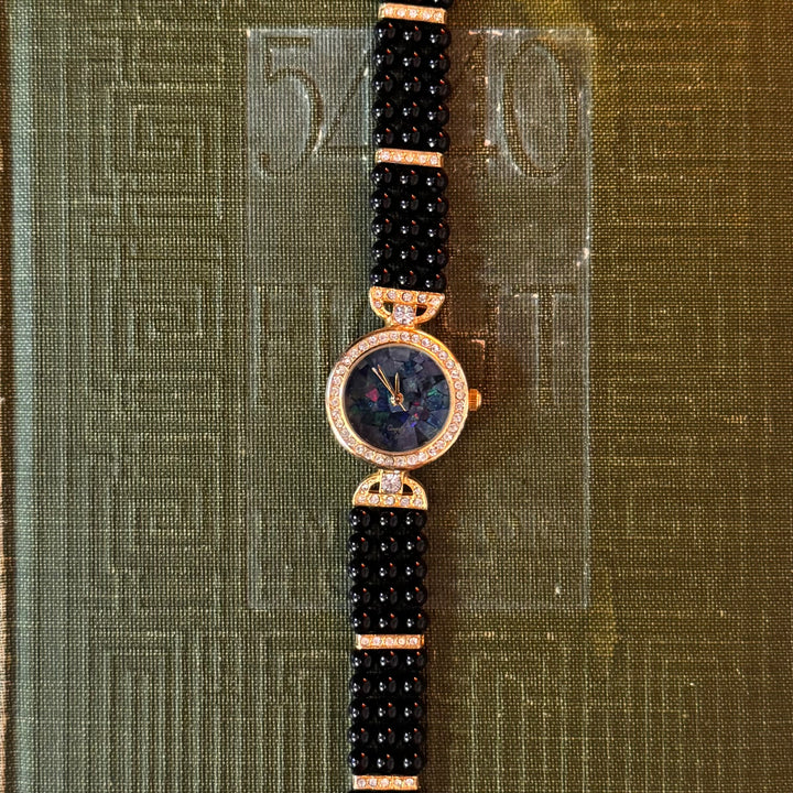 Gold Beaded Watch